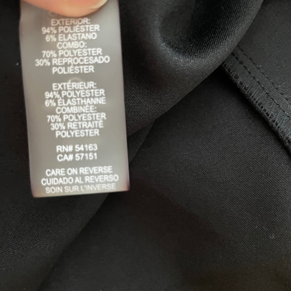 Tommy Hilfiger Women's 10 Shift Dress Black Sheer Sleeve Ruffle NEW - Picture 9 of 11